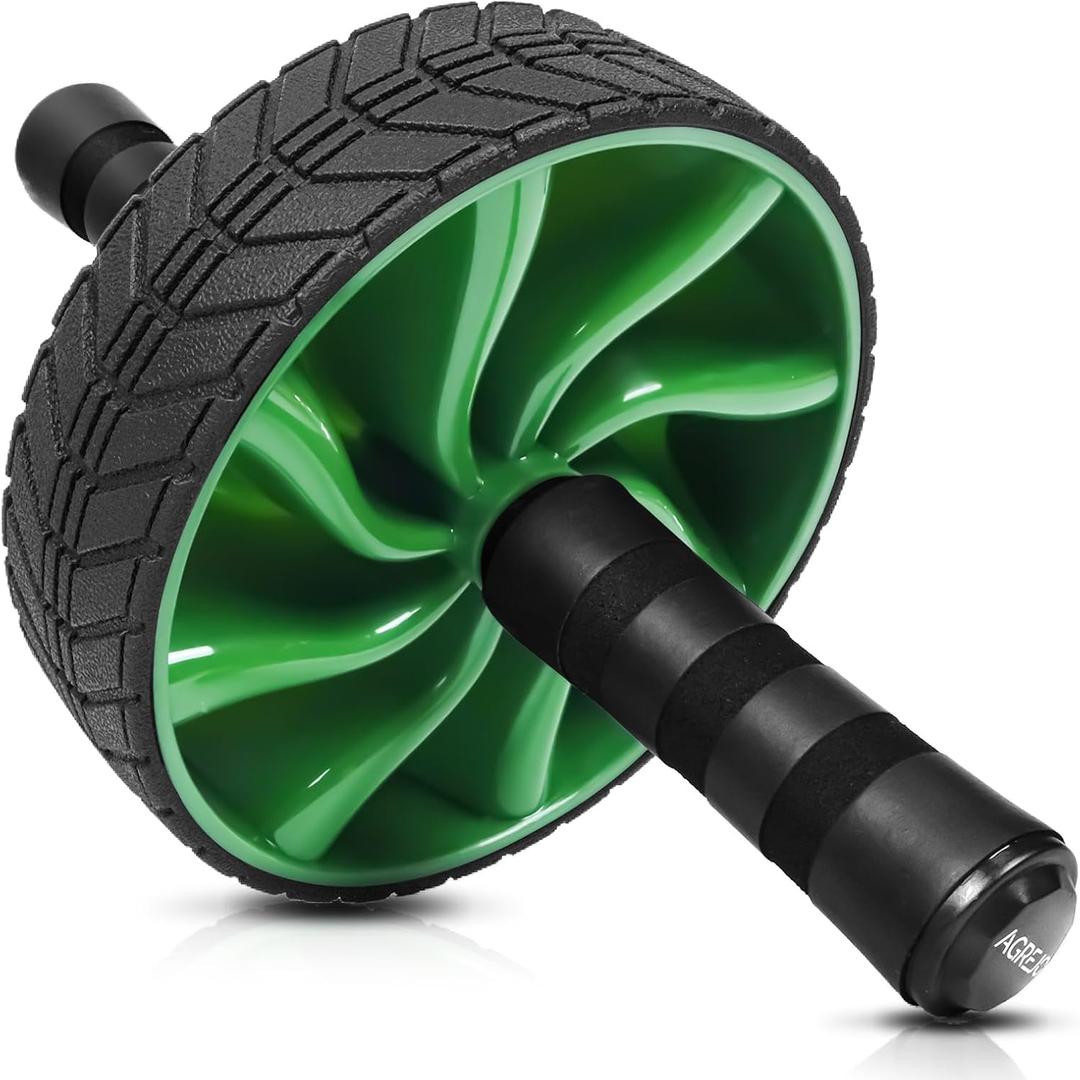Ab Roller Wheel - AGREJO Ab Workout Equipment for Abdominal & Core Strength Training, Home Gym Fitness Equipment, Exercise Wheel for Men Women (Green)