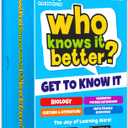 QUOKKA Board Games for Kids 8-12 and Family - Set of 4 Who Knows It Better? - 2000+ Questions Across Biology, Culture, STEM and Math - Educational Trivia Cards for Learning and Game Night