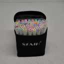 SFAIH Pastel Alcohol Markers Brush Tip - 51 Colors Double Tipped Art Markers for Artist Adult Coloring Illustration, Gifts for Artist Adult, Dual Tip Brush & Chisel, Colorless Blender, Easy Blending