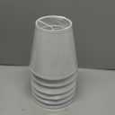 Set of 6 Clip-on Mini Chandelier Lamp Shades,3.5" x 5.1" x 5.5",Small Barrel,Handmade,Traditional Decorative,Natural Linen Lamp Shade,Modern European Style Bell Shade (White)