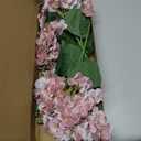 ICBOX 4PCS Real Touch Pink Hydrangea Artificial Flowers 21'' Large Latex Fake Hydrangea Flowers Faux Hydrangea with Stem for Wedding Home Table Centerpiece Indoor Baby Shower Decorations (Deep Pink)