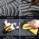 for Kia Sportage Floor Mats & Cargo Liner with Back Seat Cover Protector 2023 2024 2025 2026 (Not Hybrid) All Weather Waterproof TPE Rubber Floor Mats