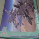 Double Fighter Jet Toy, F35 & F16 Diecast Planes with Lights & Sounds, Pull Back Military Airplane Toy Gift for Toddler,Kids, Boys