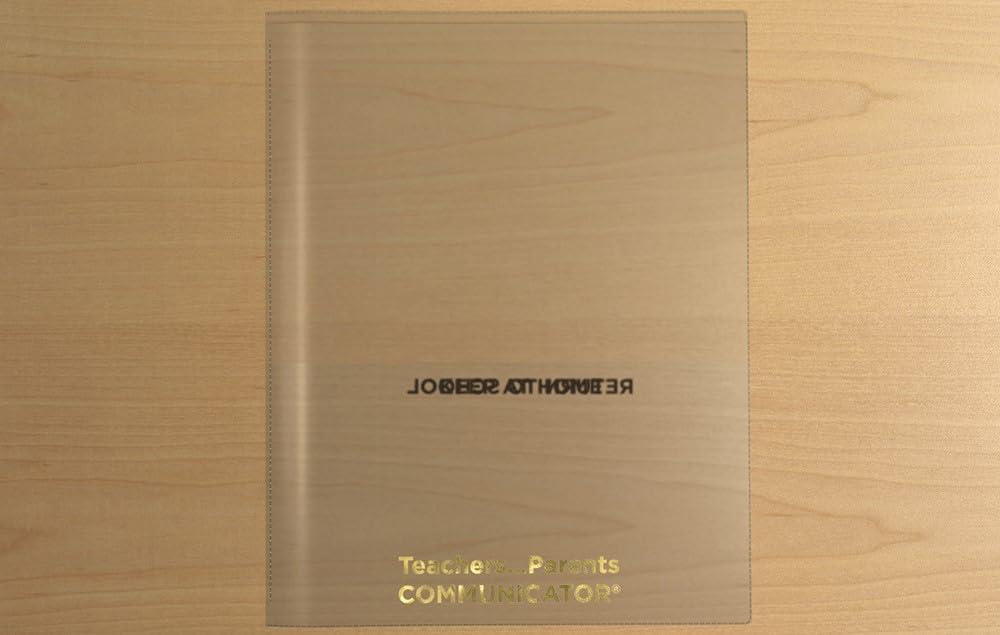 Nicky's Folders English Communicator, Parent-Teacher Folder, Patented Tear-Resistant Flexible Plastic 2 Inside Pockets, 2 Exterior Sleeves, Letter Size Paper, Single Color(24 Pack) (Clear)