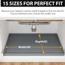 TigeJoy 34" x 22" Under Sink Mats for Kitchen Waterproof, Leak-Proof Silicone Mat Sink Protector and Cabinet Liner, Kitchen Essentials Organizer and Storage, Boot or Shoe Tray, Pet Feeding Mat