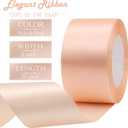 Solid Satin Ribbon 25 Yards Solid Polyester Fabric Ribbon for Gift Wrapping Wedding Christmas Baby Shower Birthday Party Decoration Handmade Immortal Flower Craft (Naked Pink, 2 Inch)