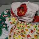 XPUDAC 4 Pieces Dog Christmas Pajamas Santa Pet Clothes Cute Dog Pajamas Red Green XX-Large
