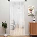 YIIBAII Door String Curtains Fringe Door Curtains for Doorways Window Room Decoration Living Room Divider (39"x79", White)