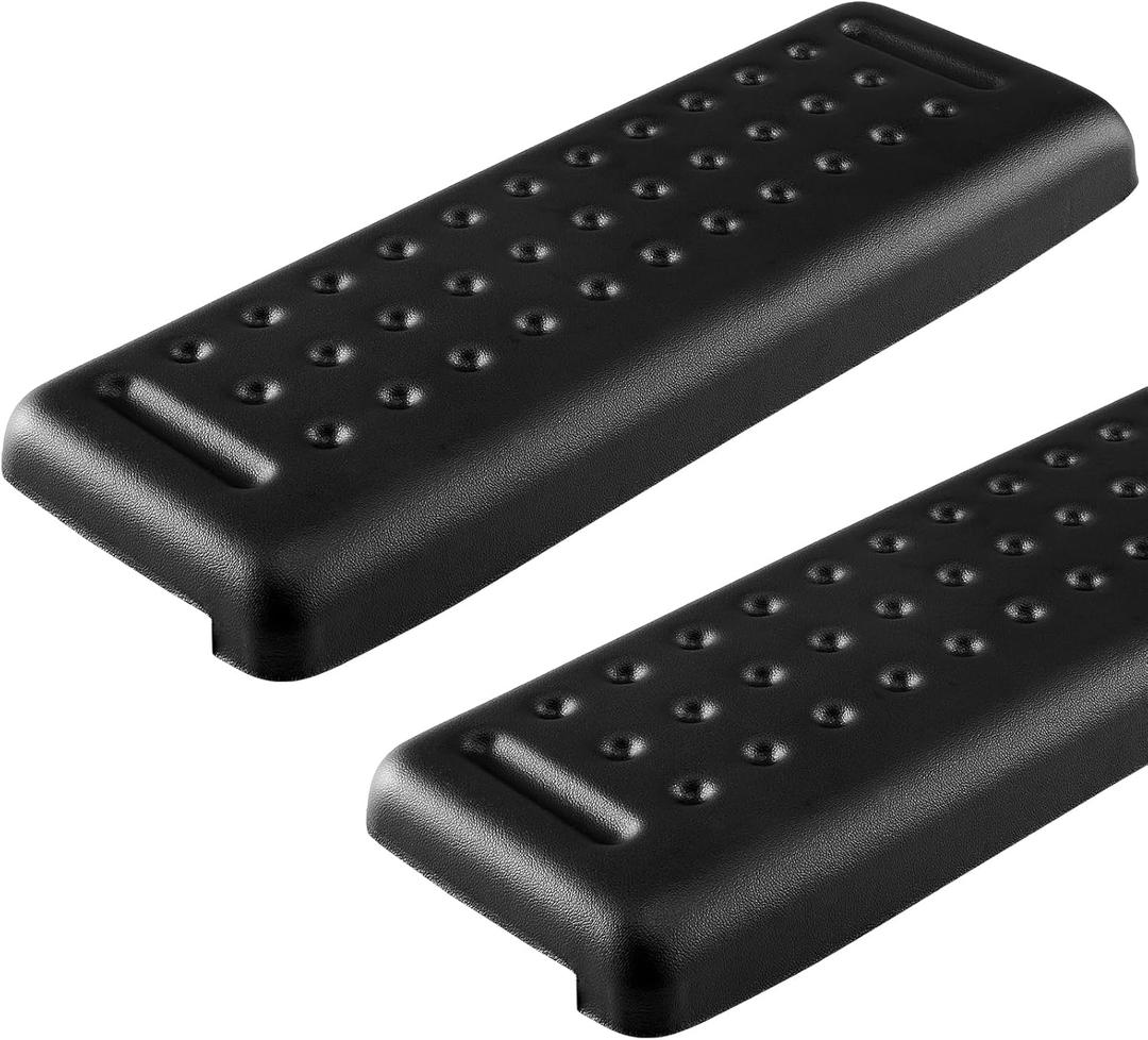 L-Shaped Desk Edge Cushion, 2 Pcs Memory Foam Elbow Support Padding Wrist Comfort Support Arm Rest for Office Home Table Accessories, Non-Slip(Leather,Dimpled Grip,Black)