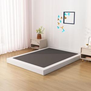 King Box Spring Bed Base 6 Inch, Low Profile Metal Box Spring King with Fabric Cover, 3000 Lbs Max Weight Capacity Mattress Foundation, Noise-Free, Easy Assembly