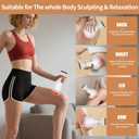 2 x Lymphatic Drainage Massager  Portable Cellulite Massage Tool with 19 Intensity Levels for Relaxing Neck, Legs, Arms & Belly