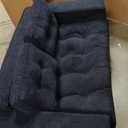 MAXYOYO Convertible Sofa Bed, Pull Out Loveseat Sleeper Sofa, 2 in 1 Folding Couch Bed, Fold Out Floor Couch with Pillows for Living Room Bedroom Lounge, Black, Size: 55" Tri-fold Loveseat