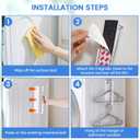 Magnetic Hanger Organizer for Laundry Room Organization, Clothes Storage Rack, Hanger Storage Rack for Washing Machine, White Laundry Room Rack