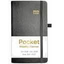 2026 Planner, Weekly ＆ Monthly Planner 2026, Jan 2026 – Dec 2026, 3.6" x 6.2", Flexible Cover, 12 Monthly Tabs, Thick Paper, Spiral Wirebound, Inner Pocket, Black