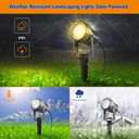 APONUO Solar Spot Lights Outdoor 6-in-1 Landscape Lighting Dusk to Dawn Solar Uplights IP65 Waterproof 9.8ft Cable Outdoor Spot Lights for Yard Pathway Garden Tree Decoration (Warm White)