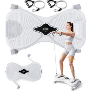 Waist Twister Machine with Rechargeable Battery, LED Counter, Ab Twister Board for Belly Fat Loss and Core Workout, 300 lbs Capacity, Silent Spin, Anti Slip, Home Gym Equipment for Women/Men