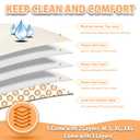 Langsprit Washable Female Dog Diapers (3 Pack) - Doggie Reusable Small Medium Large Dog Diapers for Doggy Puppy Female in Period - Highly Absorbent Dog Heat Panties (Medium,Rabbit, Owl, Lion)