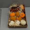 RoseCraft Artificial Flocked Pumpkins, 15PCS Coffee Gold Beige Orange Brown Velvet Foam Faux Pumpkins Decorations, for Fall Harvest Halloween Thanksgiving Table Centerpiece Decor.