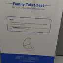 Elongated Toilet Seat with Slow Close Seat, Easy Clean, Suitable Standard Elongated or Oval Toilet with Thickened Plastic Lid, Plastic, White