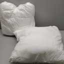 OKBA Throw Pillows Insert Set of 2, with 100% Cotton Cover, Bed and Couch - Indoor Hotel Decorative Pillows, 22x22 in White Pillows Inserts