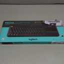 Logitech K400 Plus Wireless Touch TV Keyboard with Easy Media Control and Built-in Touchpad, HTPC Keyboard for PC-Connected TV, Windows, Android, ChromeOS, Laptop, Tablet - Black