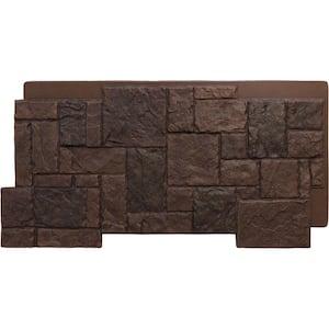 Castle Rock 49 in. x 1 1/4 in. Deep Creek Stacked Stone, StoneWall Faux Stone Siding Panel