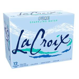 LaCroix Sparkling Water, Pure, 12 Fl Oz (pack of 12), Best Before 07/17/25
