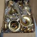 48PCS Brass Gold Taper Candle Holders Set, Gold Candlestick Holders Bulk Gold Candle Holders Vintage Metal Candlestick Holders for Wedding Reception, Centerpiece, Festive Mantel Decoration