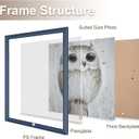 GULETHUN 20x24 Frame, Transitional Modern Design Picture Frames, 20 by 24 Rustic Poster Frame for Home Decor, Blue Vintage Photo Frame, Horizontal or Vertical Display, Choose Size & Color, 20x24in