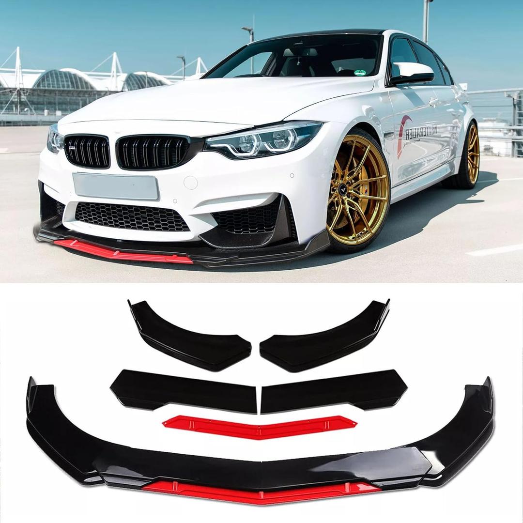JMTBNO Universal Front Bumper Lip Splitter Spoiler Car Front Lip Compatible with Honda Civic Accord Nissan Altima Toyota Camry Corolla Dodge Challenger Nissan 350Z Camaro Ford Mustang Subaru WRX