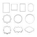10 PCS Plaque Frame Cookie Cutters Set Fondant Tiles Biscuit Cutter Molds for Cookie Fruit Shapes
