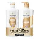 Pantene Shampoo & Conditioner Set, Daily Moisture Renewal - Pro-V Nutrients for Dry, Color-Treated, Straight to Curly Hair, 72-Hour Hydration & Softness, 52.8 Oz Total + Miracle Rescue Shot (0.5 Oz) (53.3 Fl Oz (Pack of 1))