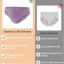 LEVAO Seamless Underwear for Women, No Show Invisibles Panties 5 Pack S-XXL | Cotton crotch, Ice silk wavy sides underwear for leggings, skinny jeans, tight dresses and everydar wear (XL)