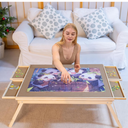 1000 Piece Wooden Folding Puzzle Table with Legs, 22" x 30" Jigsaw Puzzle Board with 4 Drawers and Protective Cover Portable Jigsaw Puzzle Table for Adults and Teens