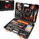 Home Repair Tool Kit 141 Piece General Basic Tool Set for Men Women Mechanic's Tool Set for Home Car Dorm Screwdriver & Socket Set with Storage Tool Box