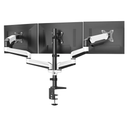 HUANUO Triple Monitor Stand - Full Motion Articulating Gas Spring Monitor Mount Fit Three 17 to 32 inch LCD Computer Screens with Clamp, Grommet Kit