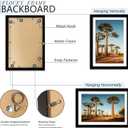 13x19 Picture Frame Set of 5, Black Poster Frame, Display Pictures 11 x 17 with Mat or 13 x 19 Without Mat for Horizontal or Vertical Wall Mounting, Wall Gallery Frame
