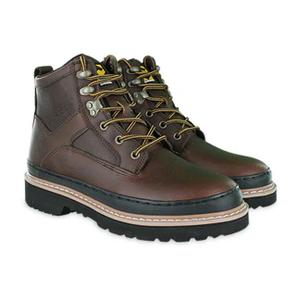MEN’S CHINOOK WORKHORSE II DARK BROWN LEATHER LOW WORK BOOTS, Size 8 