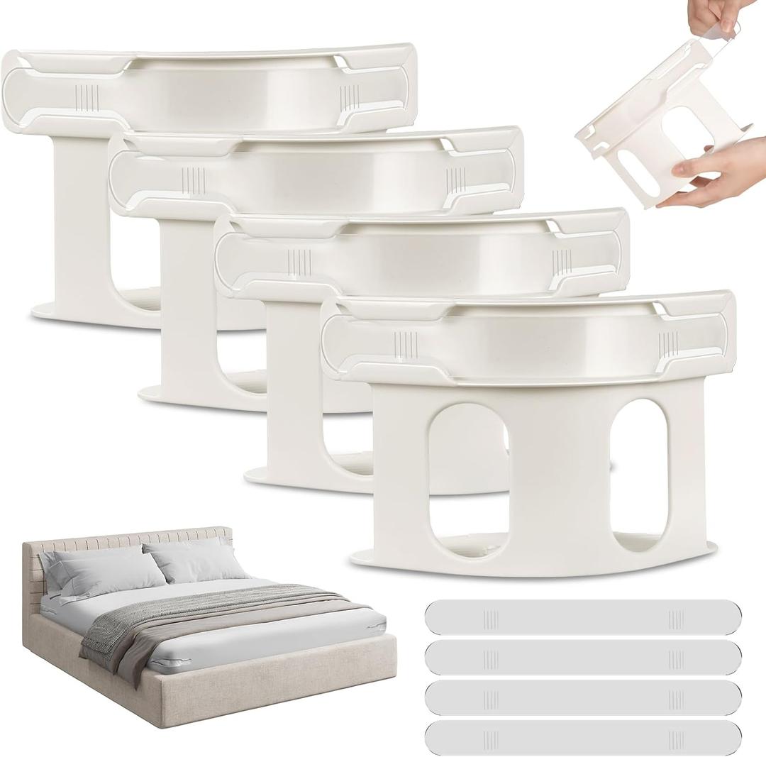 Yvelines Lock Sheet Holders - No More Loose Sheets, Secure Bed Sheets, Fits All Kinds of Sheets and Mattress Sizes, ABS Material with High Flexibility, Easy One-Time Installation, Ensure a Sound Sleep