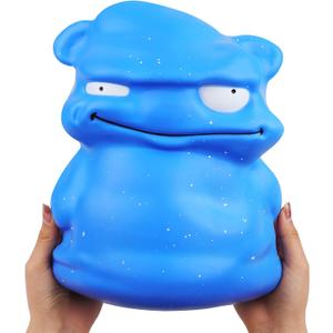 Anboor 9.8 Inch Jumbo Squishies Blue Monster Kawaii Gaint Soft Toy Slow Rising Scented Squishys Stress Relief Kids Toys for Halloween Birthday Party Dcor