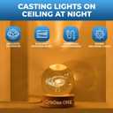 3D Galaxy Lamp Night Light 2.4 in. USB Sphere Light Crystal Ball Wooden Base Cool Lamps for Bedroom Teen Girl Gifts Trendy Stuff Kids Night Light Globe Light Elegant Design Home Decor (Galaxy)