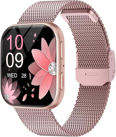 MorePro Health Fitness Tracker with 24/7 Heart Rate/Blood Pressure Monitor, Blood Oxy-gen/Sleep Tracking, 120+ Sports Activity Tracker, Smart Watch (Make/Answer Call) with Step Counter for Women Men