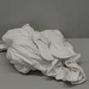 BIOLINEN 100% Cotton Terry Shawl Collar Bathrobe with Slippers (One Size, White)