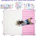 Toddler Nap Mat with Pillow and Blanket, Soft Sleeping Bag for Kids Boys and Girls, Slumber Bags Kids for Preschool, Daycare, Travel, Camping, 54" x 33" Great for Ages 3 Plus (Pink)