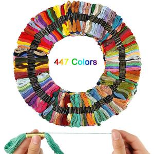 447 Color Skeins Rainbow Color Embroidery Floss, Rainbow Thread for Embroidery, Cross Stitch Thread, Friendship Bracelet String