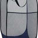 Handy Laundry Collapsible Mesh Foldable Hamper 14" x 14' x 24" Navy Blue