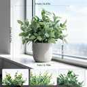 3-Pack Potted Artificial Plants, Small Eucalyptus Faux Plants for Shelf Desk Home Bathroom Farmhouse Room Coffee Table Decor (A Sage Green)