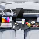 Foldable Car Tray for Tesla Model Y 3, Car Desk Steering Wheel Tray, Foldable Car Table Tray, Foldable Desk Food Tray for Eating and Traveling