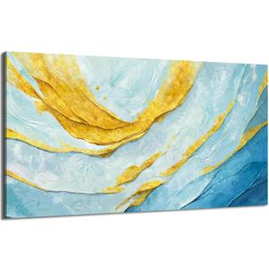 Nicetop Extra Large Abstract Canvas Modern Wall Art for Living Room 58x29In