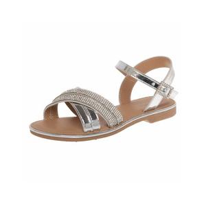 Jsienna Girls Sandal, Silver, Size 3
